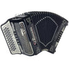 Alacran 34 Button 12 Bass 5 Switches Button Accordion GCF With Straps And Case, Black