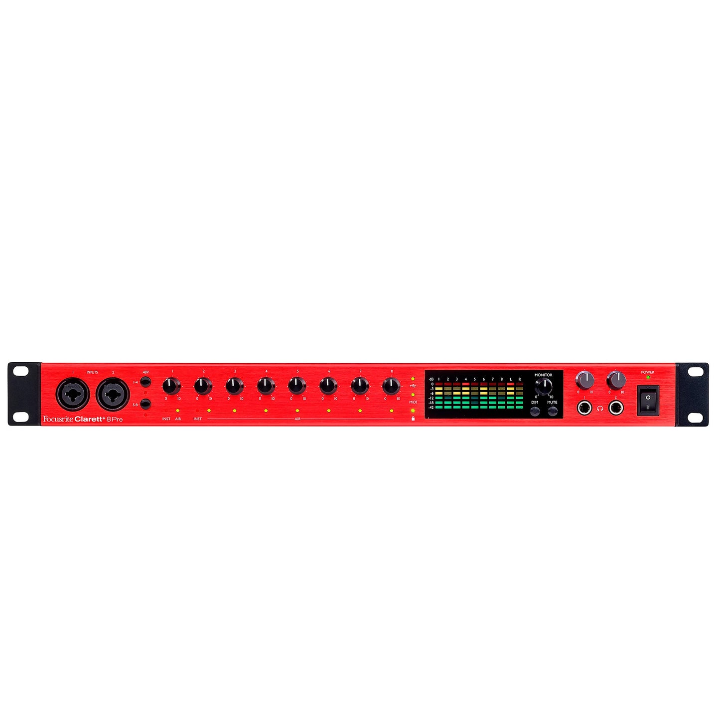 Focusrite Clarett+ 8Pre 18-in 20-Out USB Audio Interface