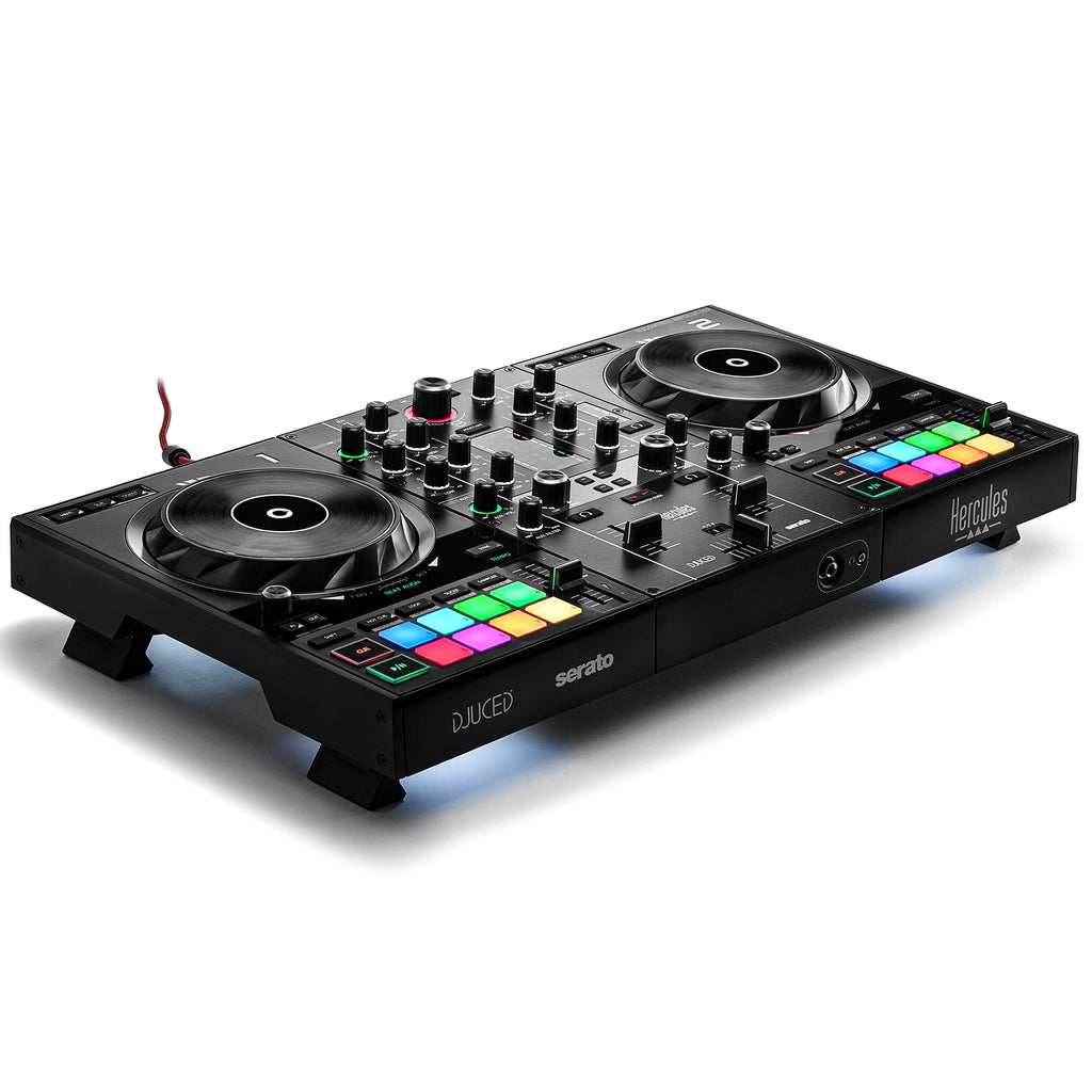 Hercules DJ DJControl Starlight | Pocket USB DJ Controller with Serato DJ  Lite, Touch-Sensitive Jog Wheels, Built-in Sound Card and Built-in Light