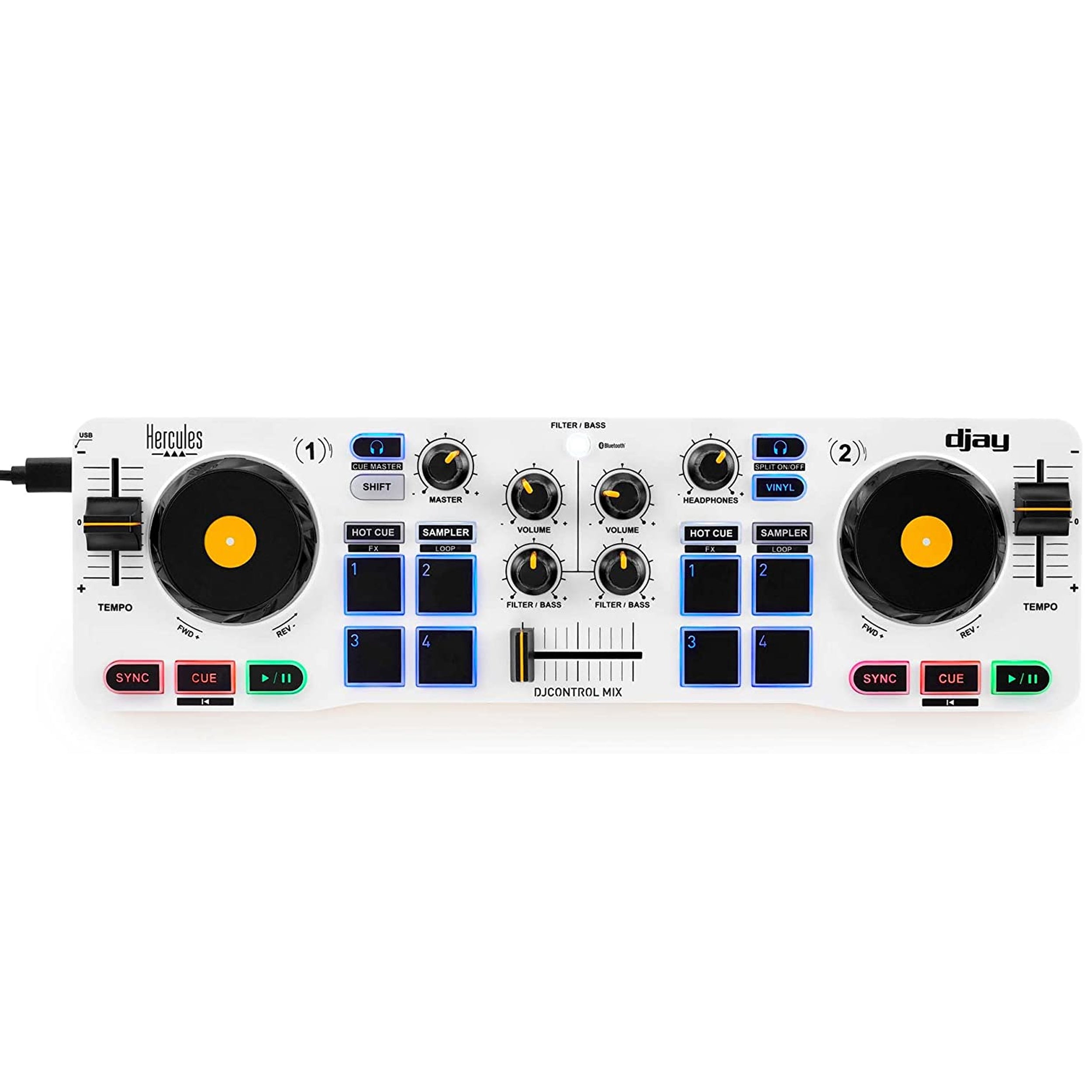 Hercules DJ Control Mix for Bluetooth wireless controller, AMS-DJCONTR ...
