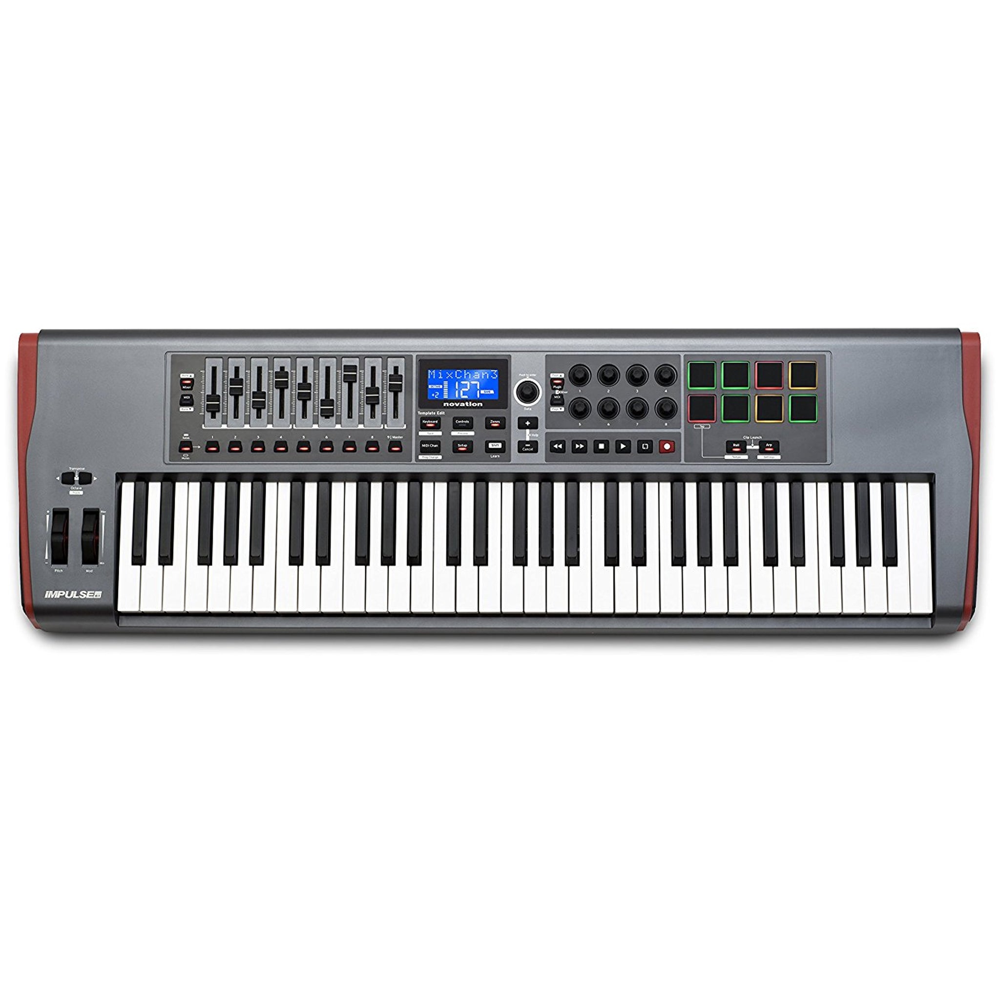 Novation Impulse 61 USB Midi Controller Keyboard, 61 Keys