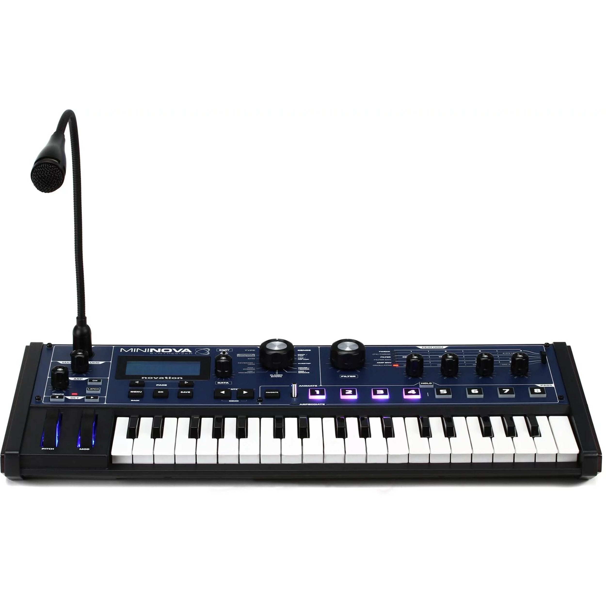 Novation MiniNova 37-Key Synthesizer with Vocoder – PlayMusic123.com
