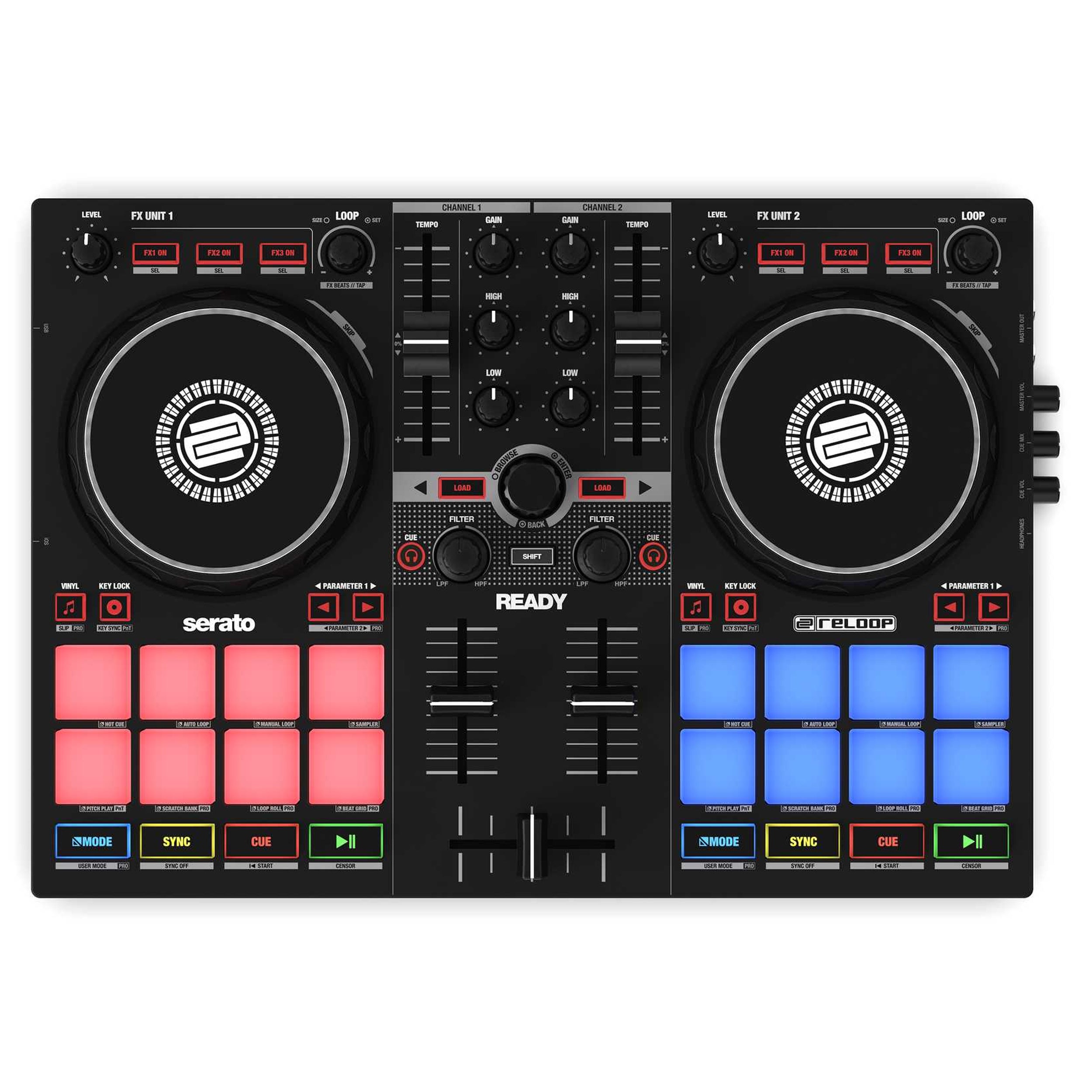 DJ機材 RELOOP READY Reloop READY Compact Prep DJ Controller for Serato – PlayMusic123.com