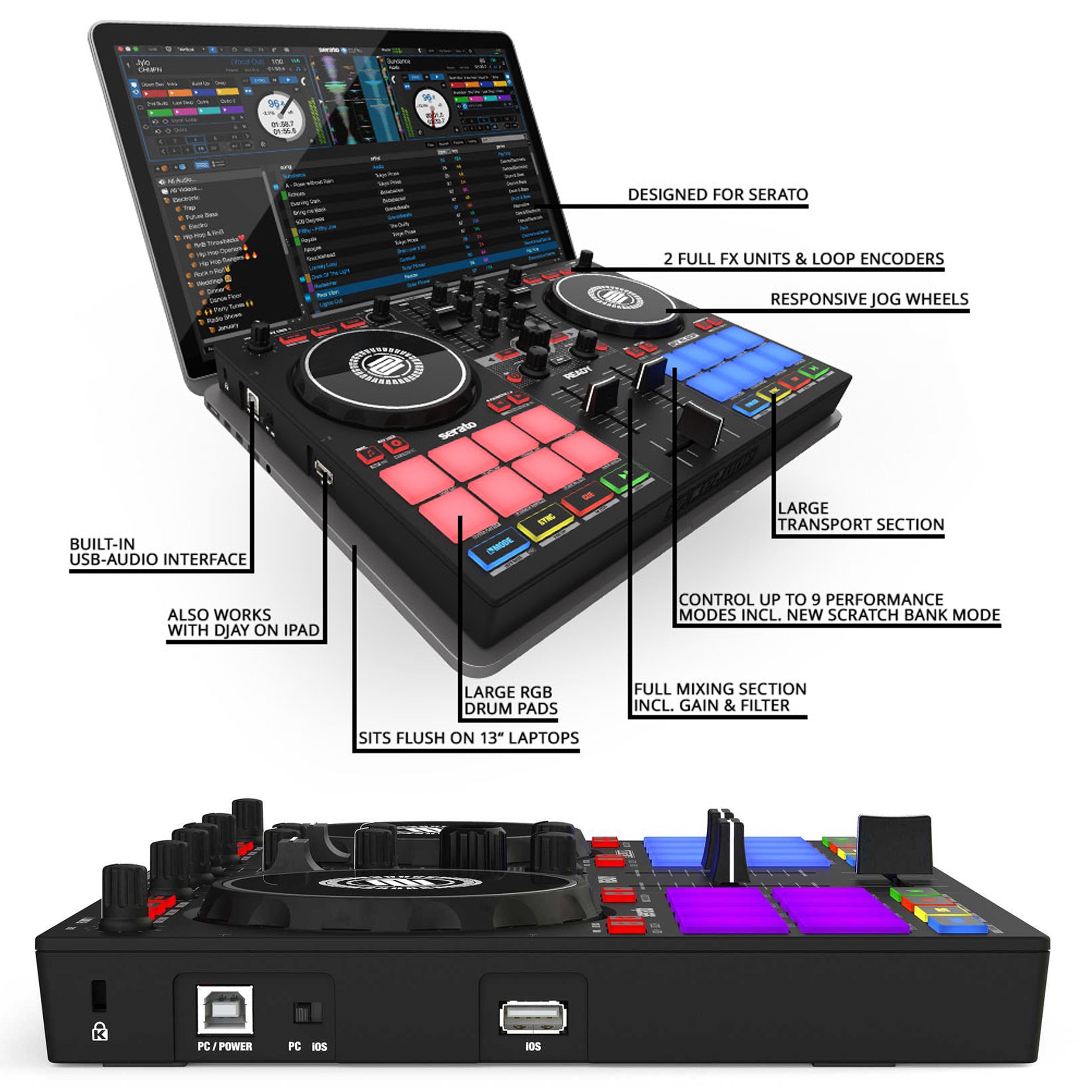 Reloop READY Compact Prep DJ Controller for Serato – PlayMusic123.com