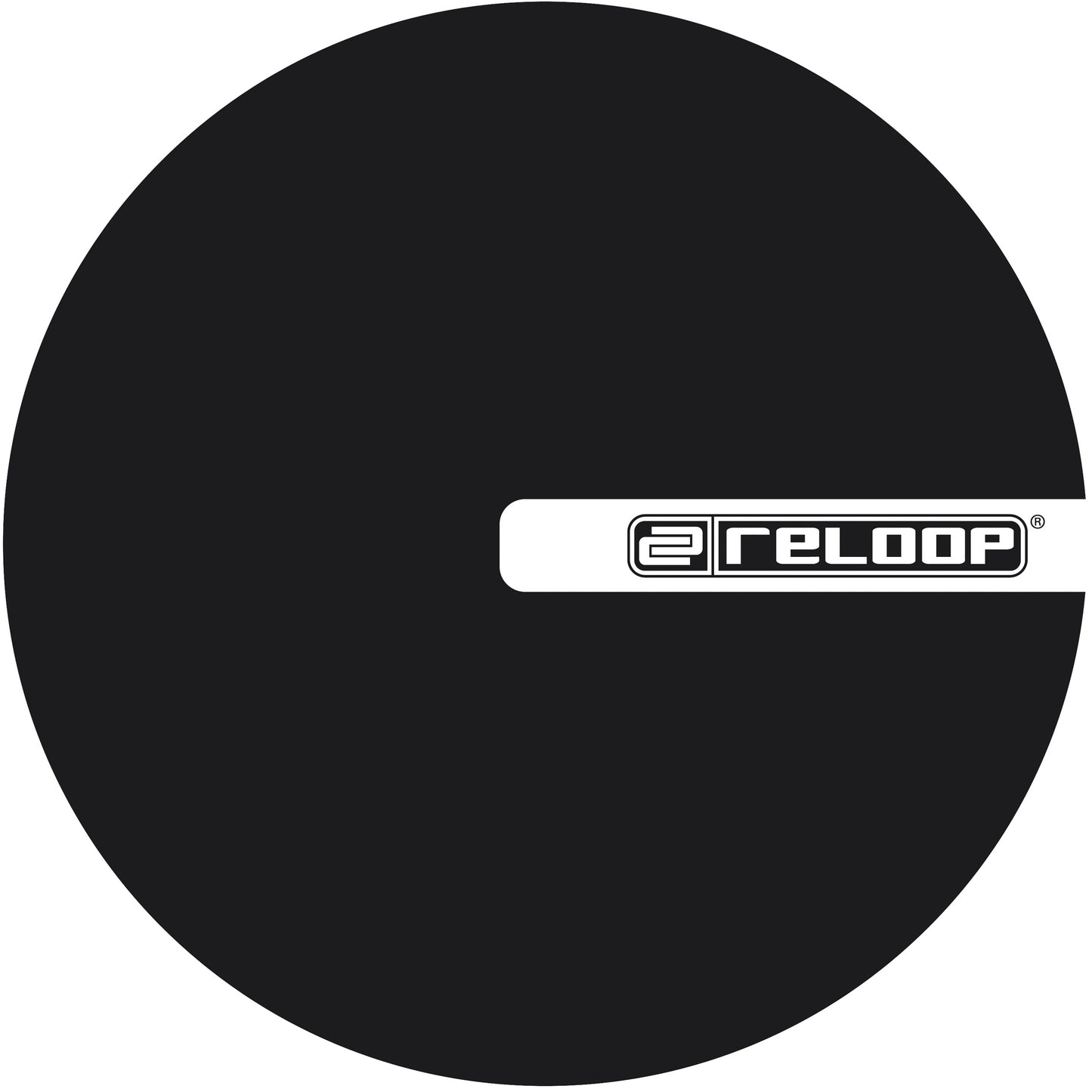 Reloop LIPMAT-RELOOP Slipmat for DJ Turntablism, Black with Logo