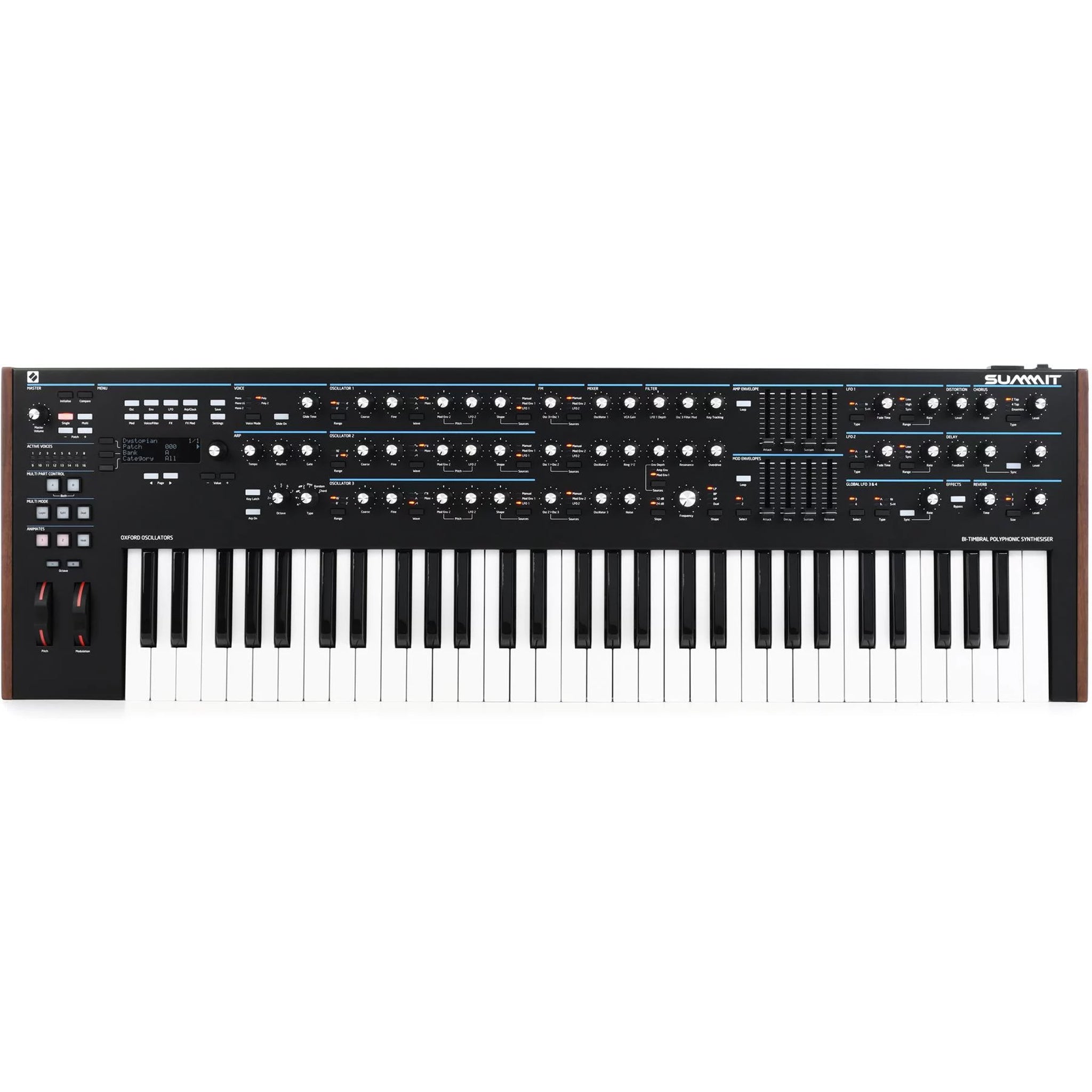 Novation Summit Two-part 16-Voice 61-Key Polyphonic Synthesizer