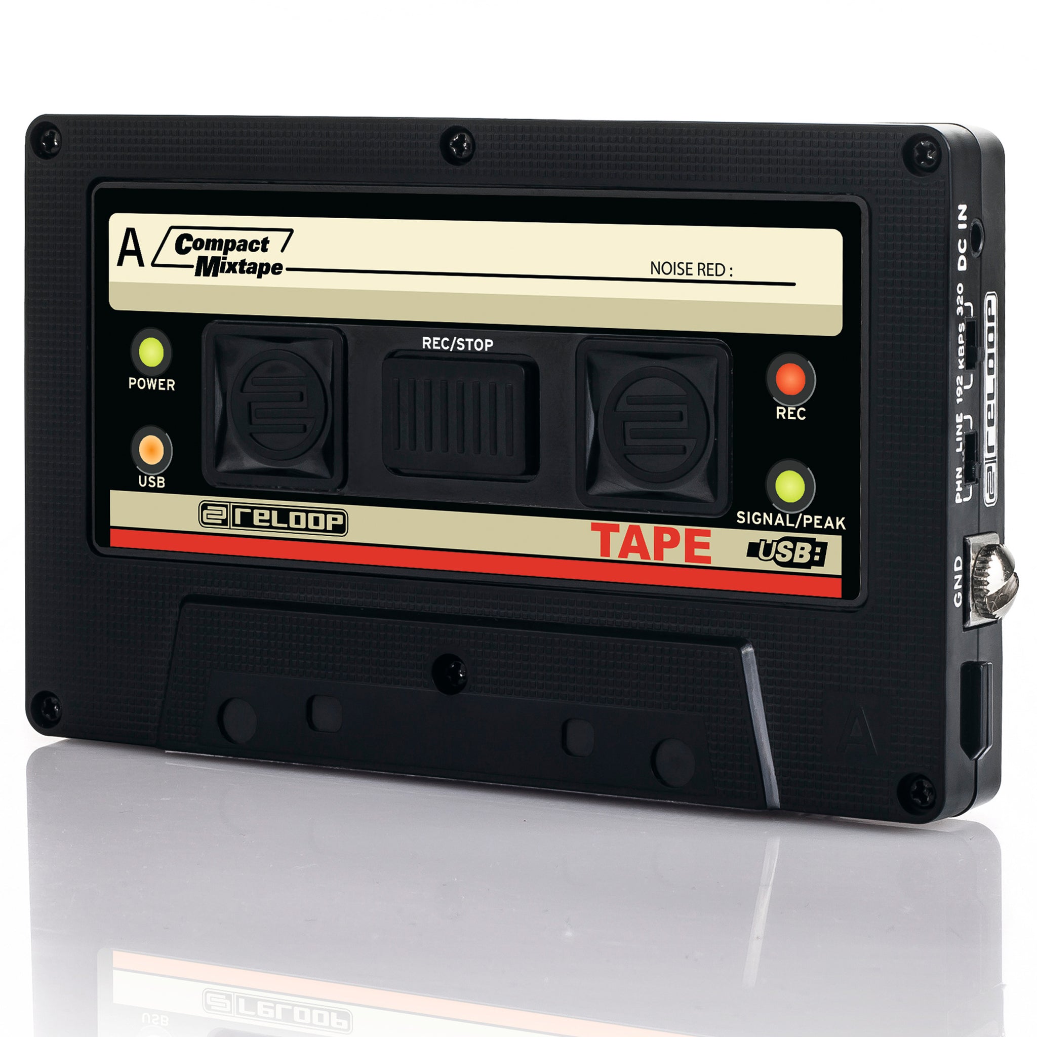 Reloop TAPE USB Mixtape Audio Recorder Retro Cassette Look