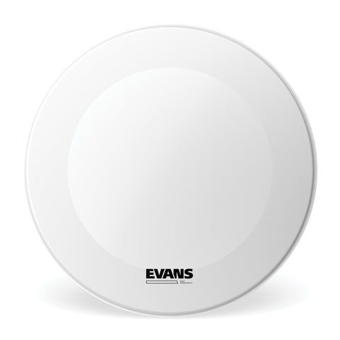 Evans EQ3 Resonant Coated White Bass Drum Head, No Port, 18 Inch