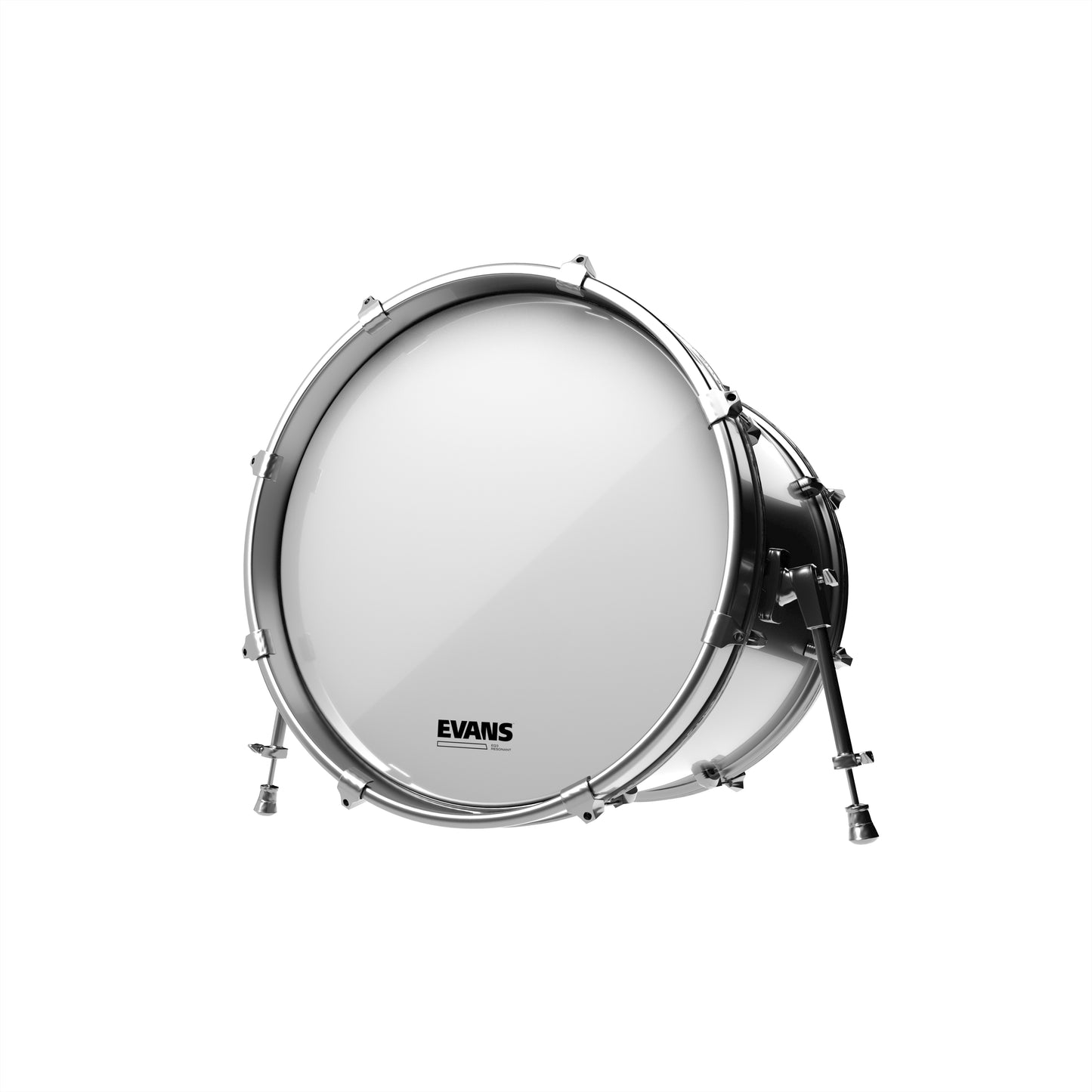 Evans EQ3 Resonant Smooth White Bass Drum Head, No Port, 20 Inch