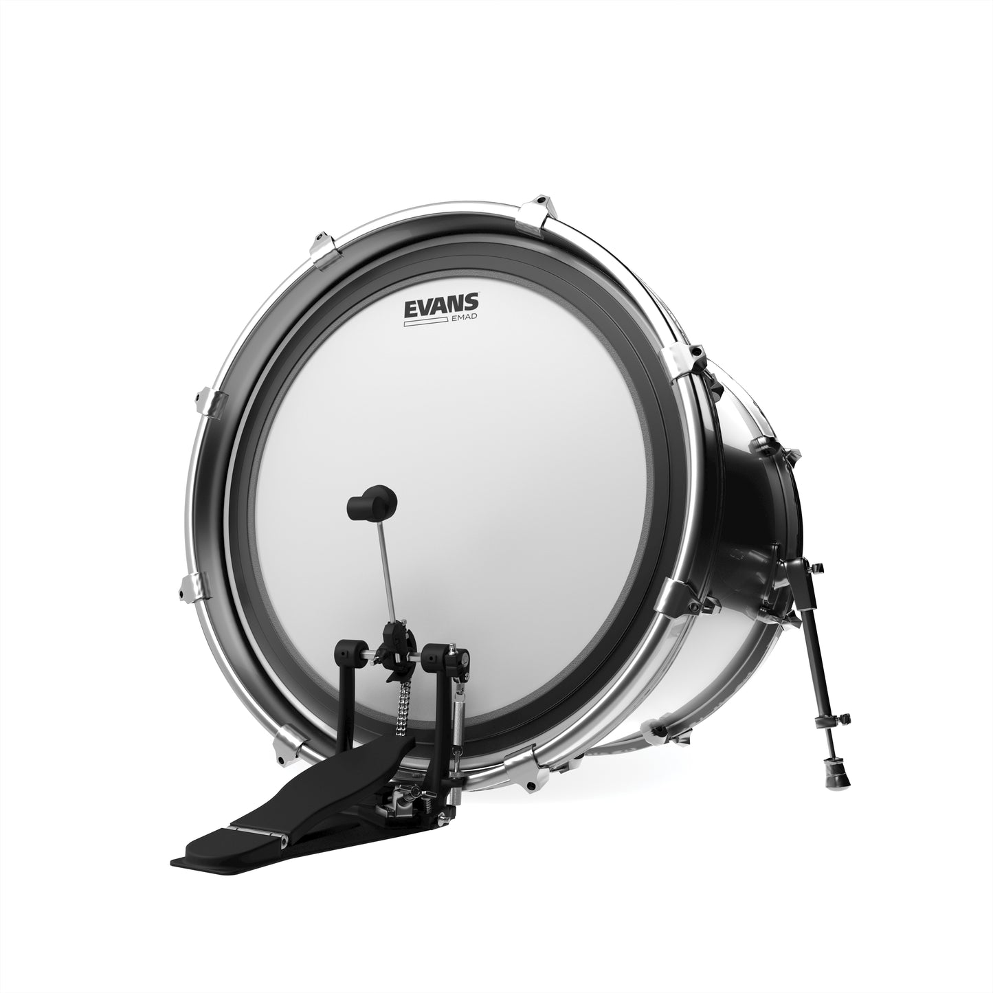 Evans EMAD Coated White Bass Drum Head, 24 Inch