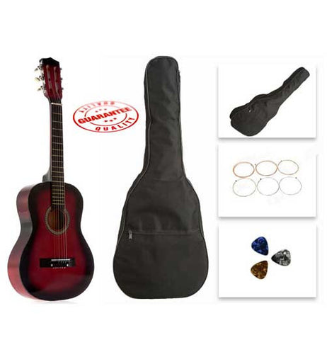 Star Kids Acoustic Toy Guitar 31 Inches Red with Bag, Strings & Picks