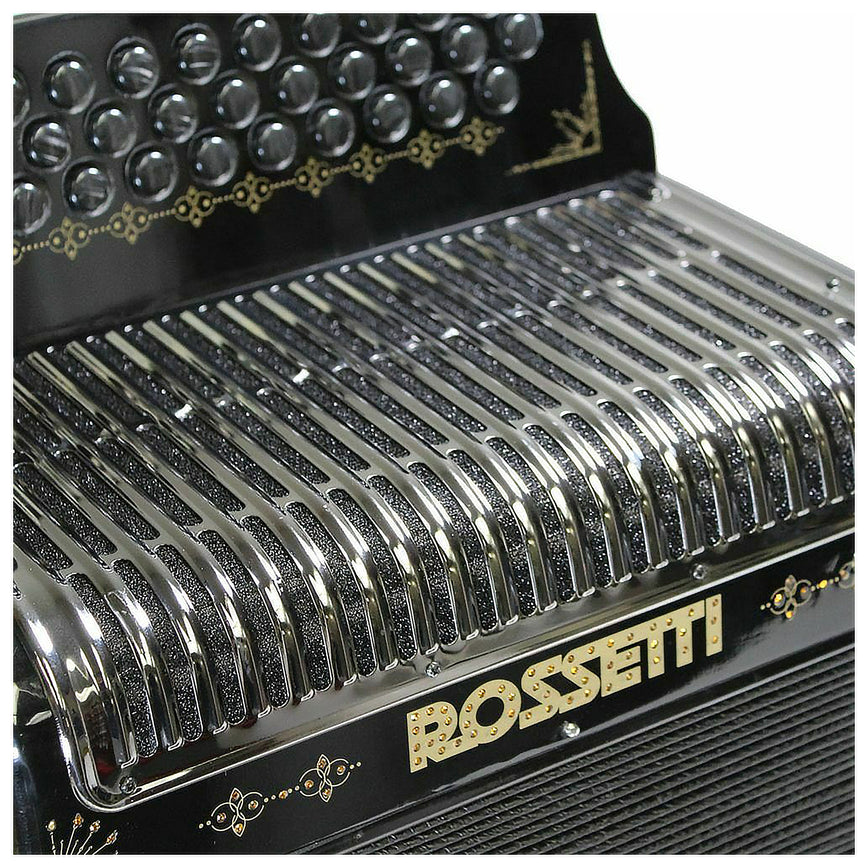 Rossetti Constantine 31 Button 12 Bass Accordion GCF (SOL) Black/Gold