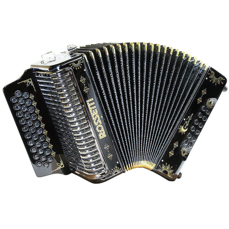 Rossetti Constantine 31 Button 12 Bass Accordion FBE (FA) Black/Gold