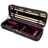 D'Luca Deluxe Oblong Heavy-Duty Viola Case With Hydrometer Fits 15” to 16.5”, Black-Red