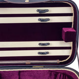 D'Luca Deluxe Oblong Heavy-Duty Viola Case With Hydrometer Fits 15” to 16.5”, Black-Red
