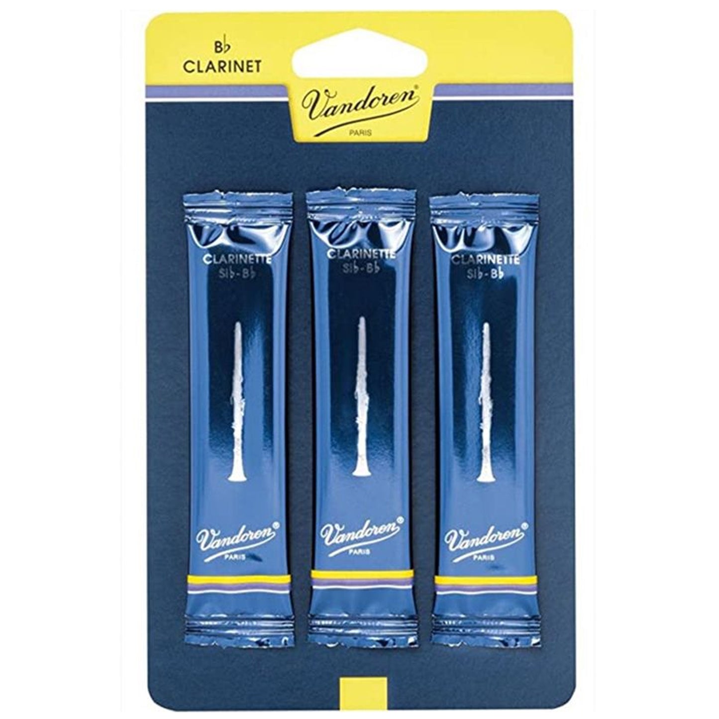 Vandoren Bb Clarinet Traditional Reeds Strength 1.5, 3 Pack