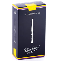 Vandoren Bb Clarinet Traditional Reeds Strength 3.5, Box of 10