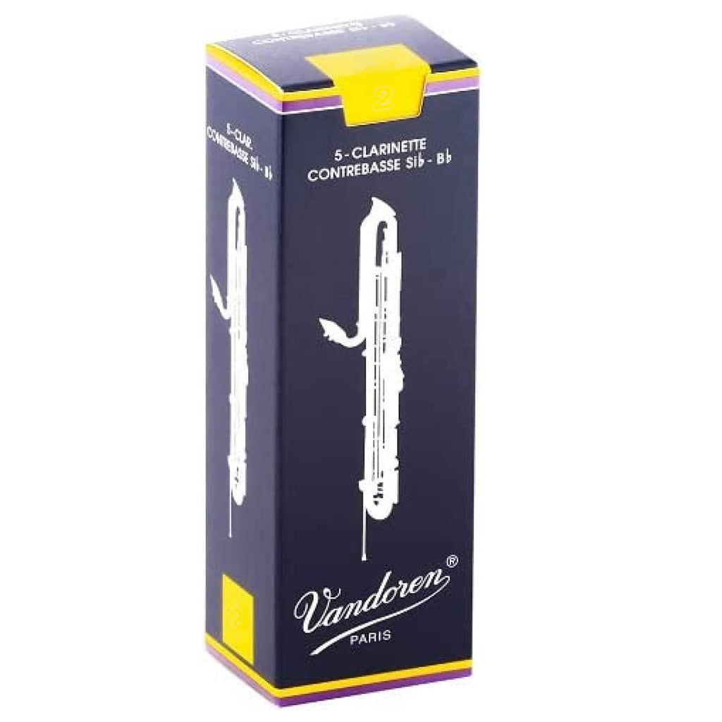 Vandoren Contrabass Clarinet Traditional Reeds Strength 4, Box of 5