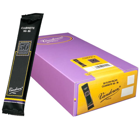 Vandoren Bb Clarinet 56 Rue Lepic Reeds Strength 2.5, Box of 50