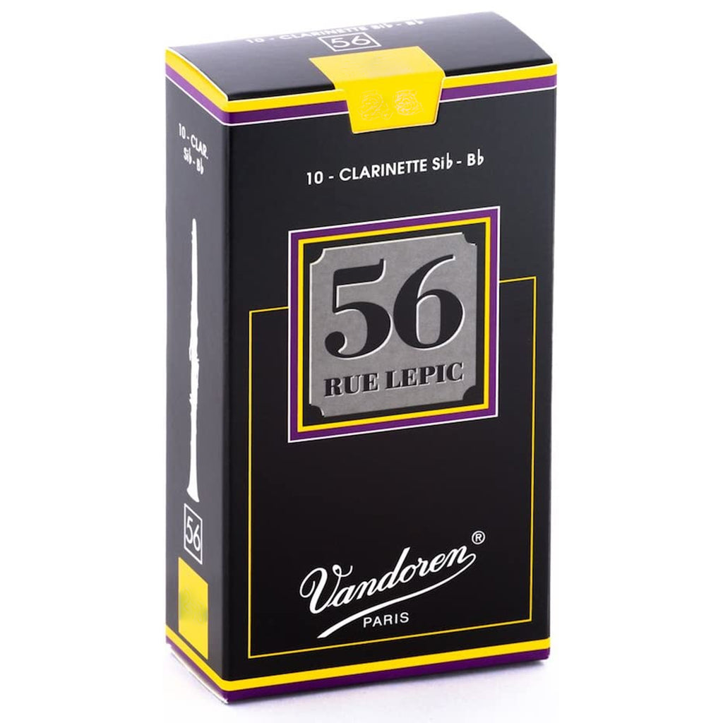 Vandoren Bb Clarinet 56 Rue Lepic Reeds Strength 3.5+, Box of 10