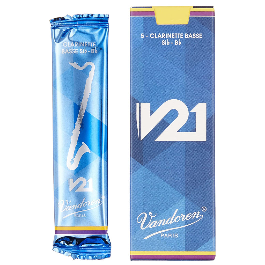 Vandoren Bass Clarinet V21 Reeds Strength 2.5, Box of 5