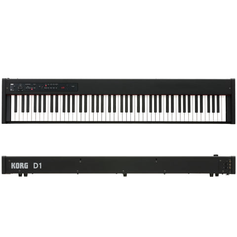 Korg D1 Slimline 88-Note Digital Stage Digital Piano Black