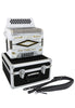 D'Luca Toro Button Accordion 31 Keys 12 Bass on FBE Key with Case and Straps, White