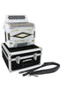 D'Luca Toro Button Accordion 31 Keys 12 Bass on GCF Key with Case and Straps, White