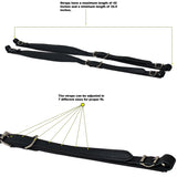 D'Luca Adjustable Accordion Shoulder Straps Set Black