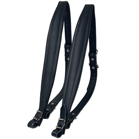 D'Luca Adjustable Accordion Shoulder Straps Set Black