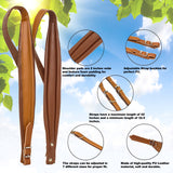 D'Luca Adjustable Accordion Shoulder Straps Set Brown