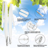 D'Luca Adjustable Accordion Shoulder Straps Set White