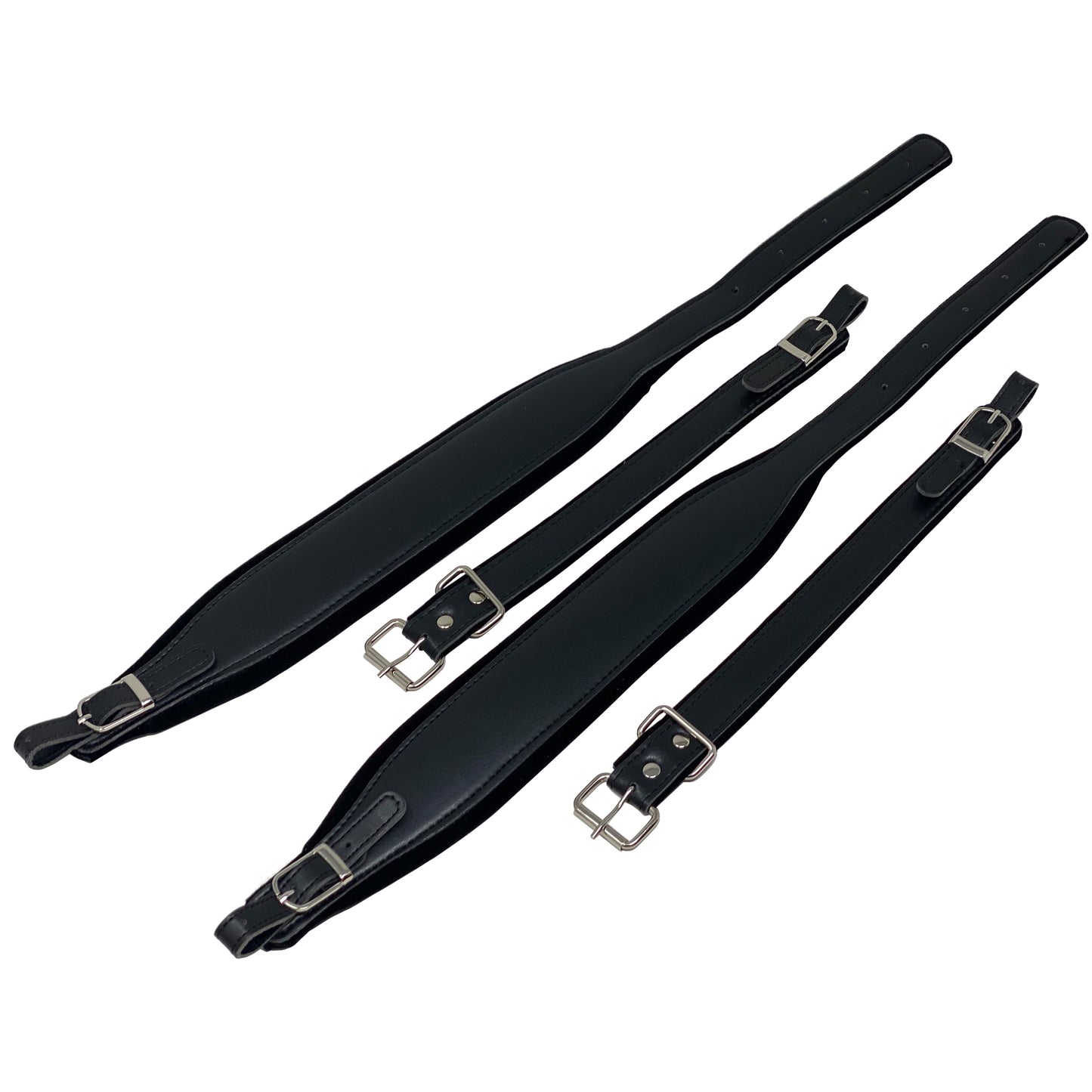D'Luca Padded Accordion Shoulder Straps 2.5 Inches Wide Black
