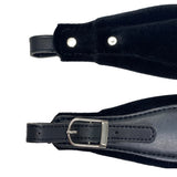 D'Luca Padded Accordion Shoulder Straps 2.5 Inches Wide Black