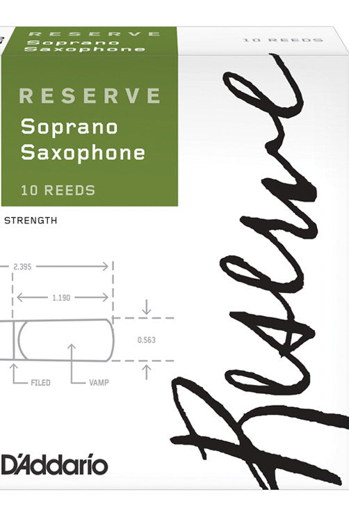 D'Addario Reserve Soprano Saxophoneophone Reeds, Strength 3.0, 10-pack