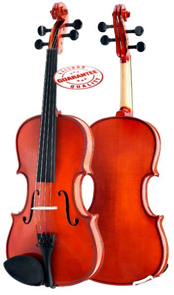 D'Luca Meister Ebony Fitted Beginner Violin Outfit 1/2