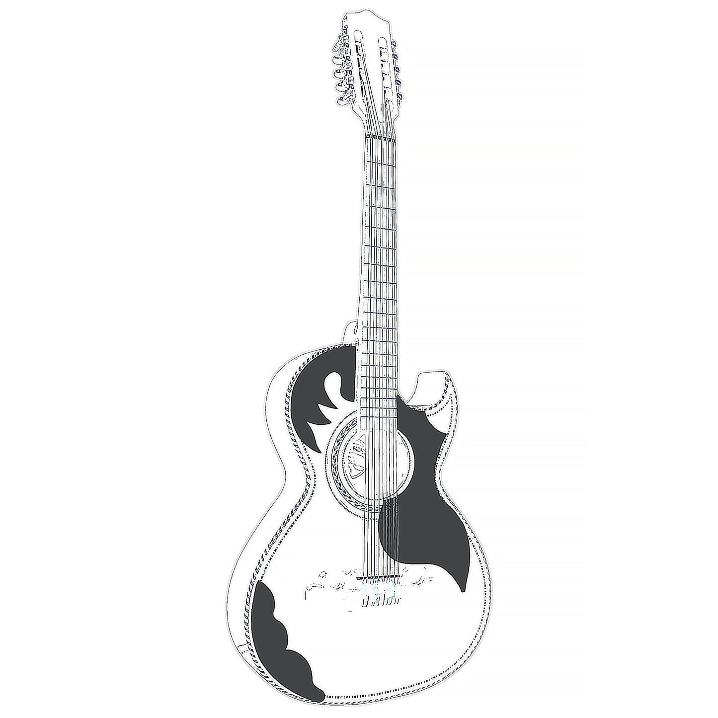 D'Luca Paracho Bajo Quinto And Bajo Sexto Pick Guard Mica Set, Grey
