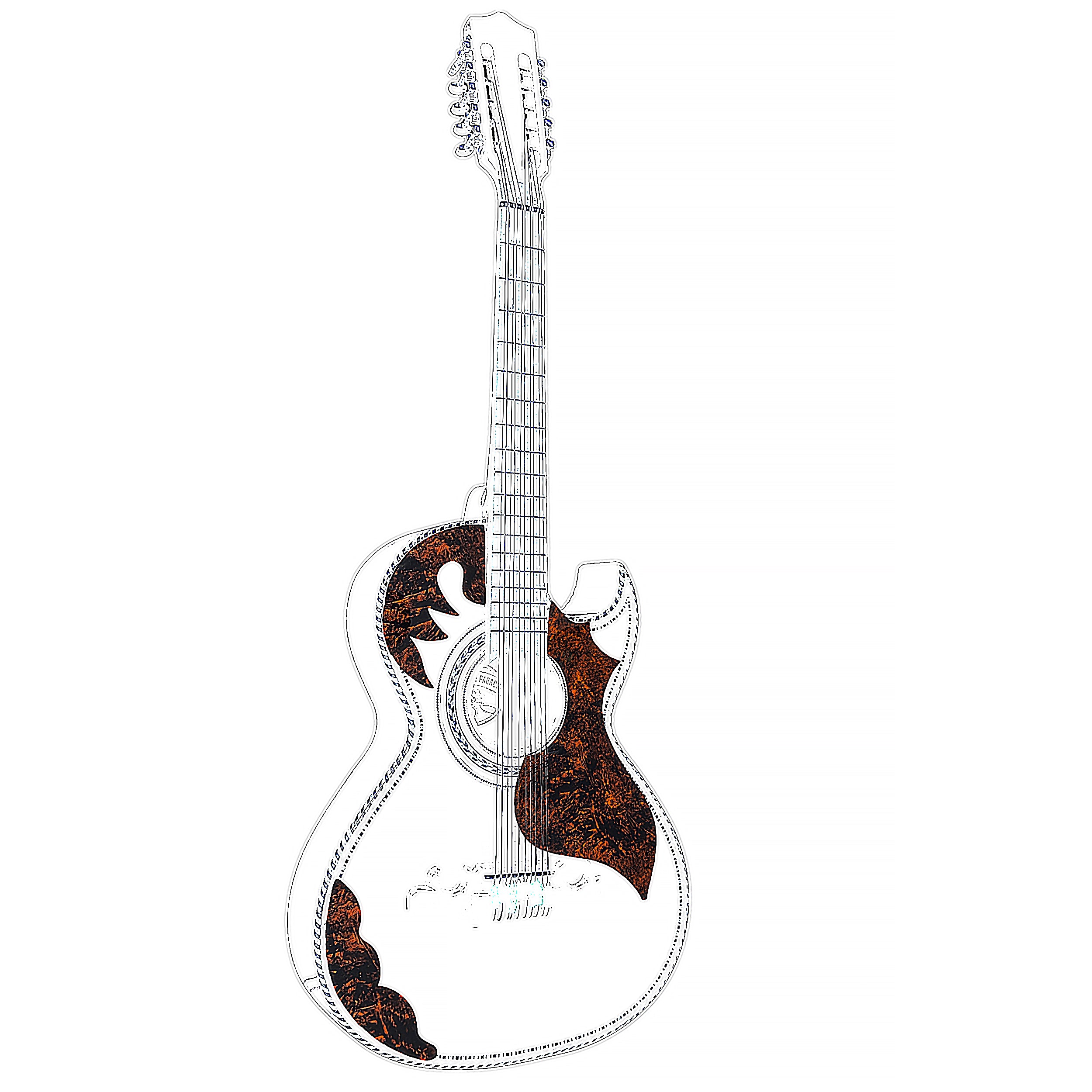 D'Luca Paracho Bajo Quinto And Bajo Sexto Pick Guard Mica Set, Red Pearl
