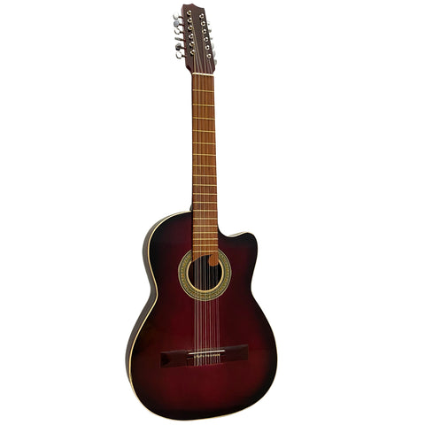 D'Luca Paracho Docerola 12 String Guitar RedBurst