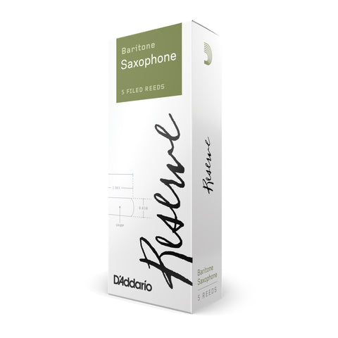 D'Addario Reserve, Baritone Saxophone Reeds Strength 2.5, 5-Pack