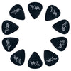 D'Luca Celluloid Standard Guitar Picks Black 0.50 mm Light 10 Pack