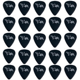 D'Luca Celluloid Standard Guitar Picks Black 0.50 mm Light 25 Pack