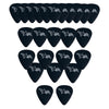 D'Luca Celluloid Standard Guitar Picks Black 0.70mm Medium 25 Pack