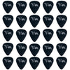 D'Luca Celluloid Standard Guitar Picks Black 0.70mm Medium 25 Pack