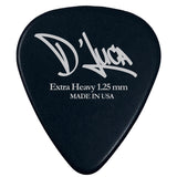 D'Luca Celluloid Standard Guitar Picks Black 1.25mm Extra Heavy 25 Pack