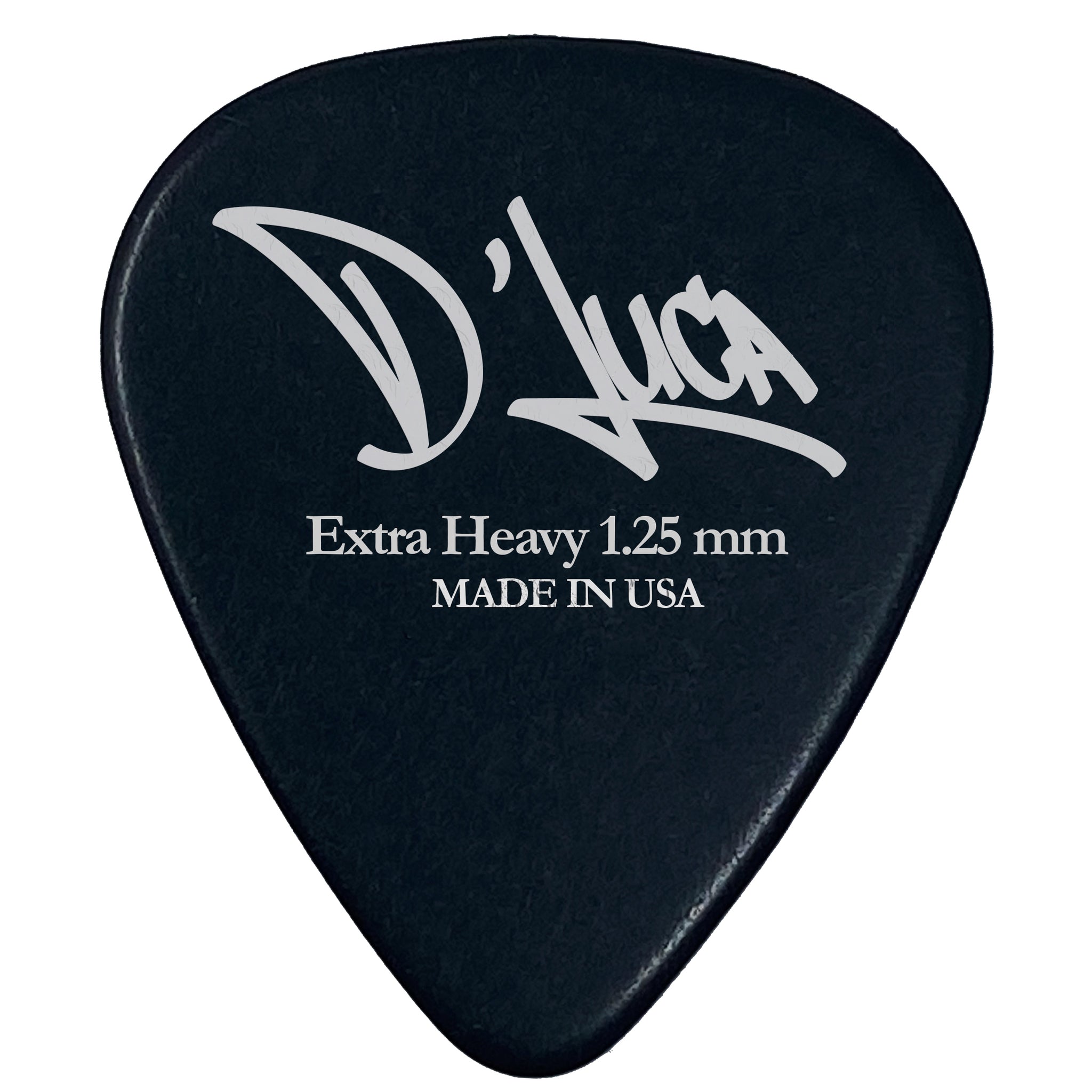 D'Luca Celluloid Standard Guitar Picks Black 1.25mm Extra Heavy 25 Pack