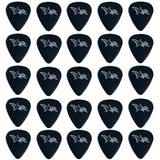 D'Luca Celluloid Standard Guitar Picks Black 1.25mm Extra Heavy 25 Pack