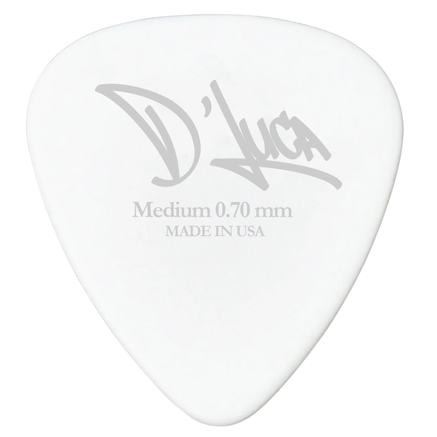 D'Luca Celluloid Standard Guitar Picks White 0.70mm Medium 10 Pack