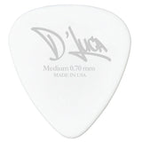 D'Luca Celluloid Standard Guitar Picks White 0.70mm Medium 10 Pack