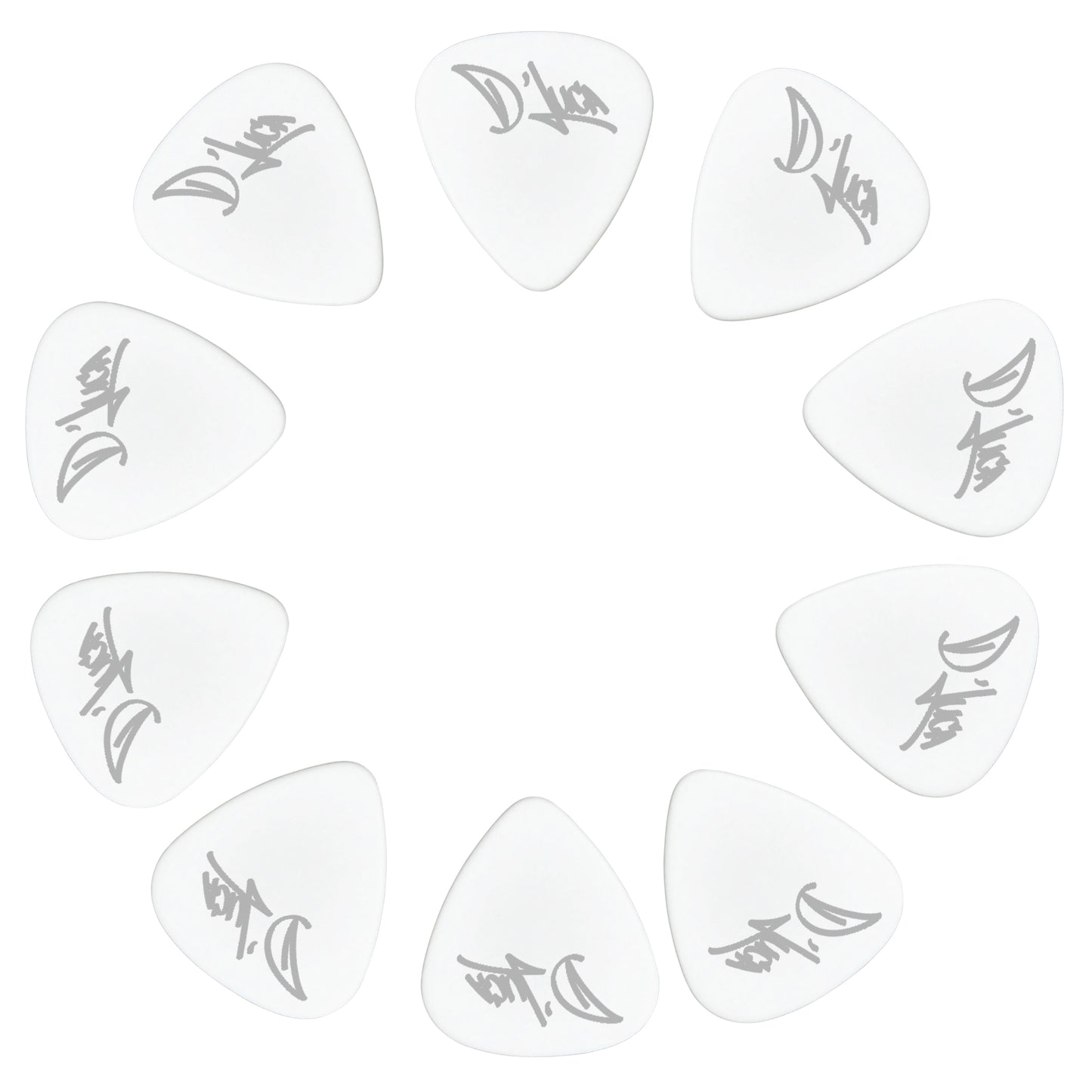 D'Luca Celluloid Standard Guitar Picks White 1.0mm Heavy 10 Pack